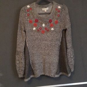Embroidered Knox Rose sweater